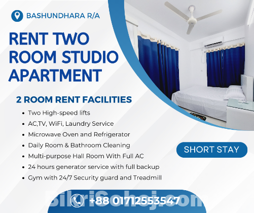 Studio Apartment with Two Room Rent In Bashundhara R/A